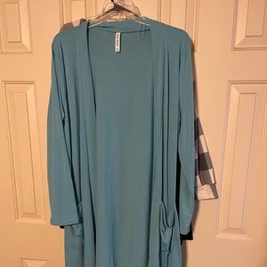 Cardigan turquoise 2x